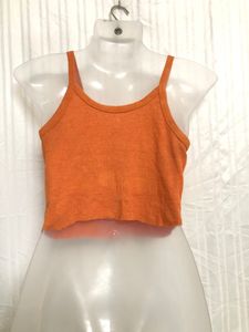 Orange Sleeveless Crop Top