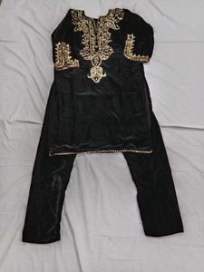 Velvet Embroidered Salwar Kameez