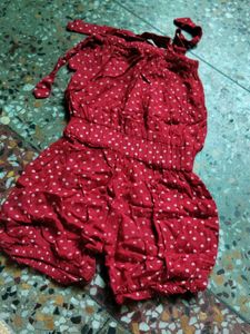 Red Polka Dot Romper