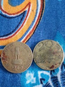 Old Coins 20 Paise With Different Years