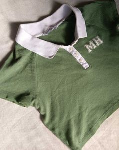 Cropped Polo Tee