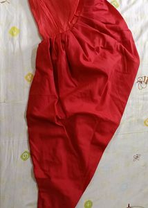 Black Kurti With Red Dhoti Pajama