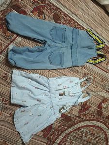 Two Dungarees For Little Girl