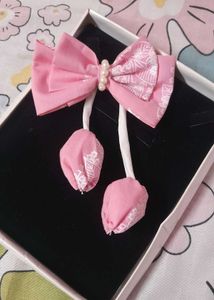 TULIP HAIR BOW BABY PINK COLOR