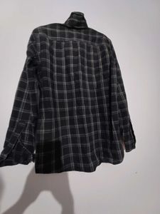Black Checked Shirt For Casual Wear