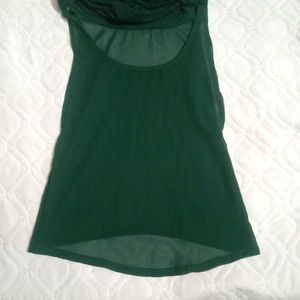 Green Tie-Front Top