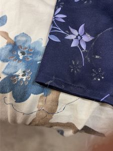 Floral Navy Midi Skirt