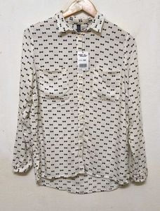 H &M Bow Print Shirt