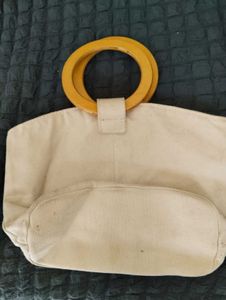 Wooden Handle Handbag