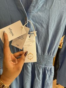 Urbanic Blue Mini Shirt Dress