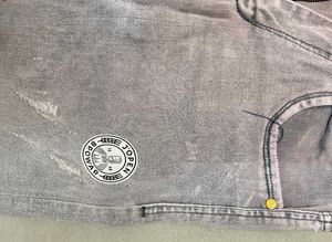 Gray Distressed Denim Jeans