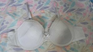 White Lace Trim Bra