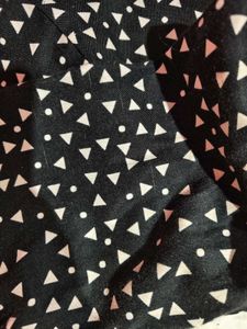 Black &amp; White Print Mini Dress