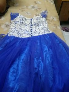 Blue & White Party Dress