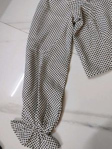 Polka Dot Puff Sleeve Top