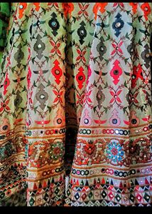 Designer Heavy Mirror Work Sharara Suit Set