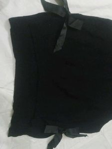 Price Drop !!! Black Vest With Bow Deatils