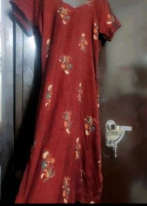 Burdundy Plazo Suit With Dupatta For 42 Bust