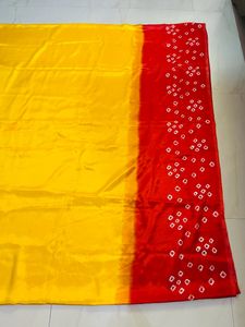 Rajasthani Yellow red Bandhini Saree
