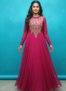 Pink Embellished Dress Material