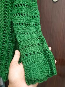 Beautiful Green Heavy Woolen Cardigan