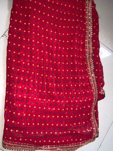 Bandhani Net Liner Saree