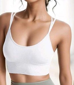 White Criss-Cross Back Bralette