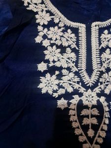 Blue Embroidered Kurta