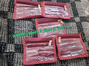 New ...pouch For Jewellery Set Of 5 Piece ,dont Miss The Quality