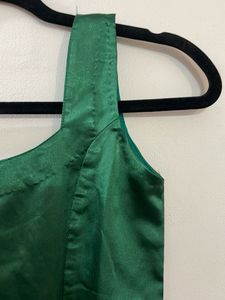 Satin Green Maxi Dress