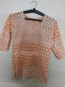 Peach Embroidered Tunic