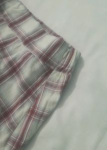 A White-red Checked Skirt.