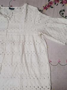White Eyelet Top