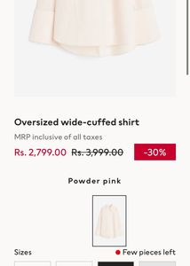 H&amp;M Oversized Shirt  Long Sleeves Blouse