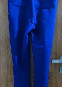 Bright Blue Straight Fit Pants