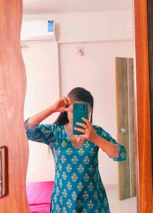 🌸 Elegant Teal Kurta Set 🌸