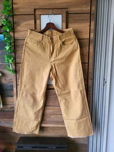 Mustard Wide Leg Jeans