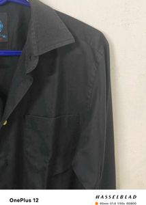 ITALIAN Black Long Sleeve Button-Down Shirt
