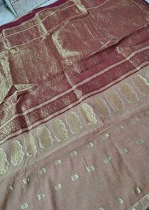Elegant Coral Saree