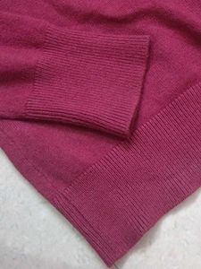 Burgundy V-Neck Sweater