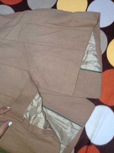 Formal Warm Jacket In Tan Color
