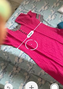 Magenta Pink Cotton Kurti