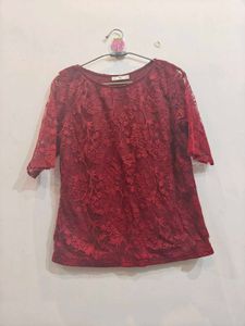 Red Lace Top