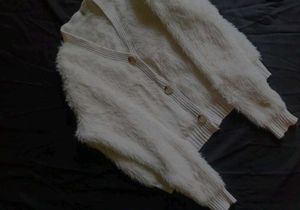 Furry crop cardigan