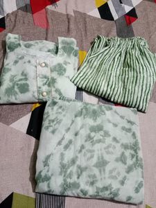 Cotton  Pent Kurti Set