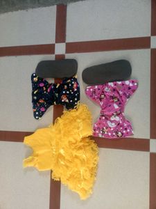 Baby Clothes Bundle 1 Frock 2 Dyper