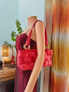 Vintage Pink Woven Bag.