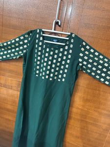 Elegant Green Printed Kurta