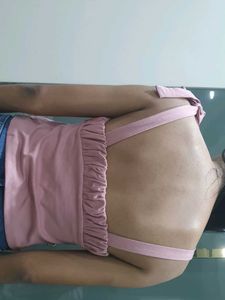 Pink Tie-Strap Top
