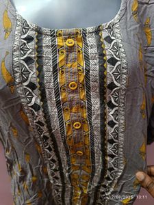 Xxl Siyahi Elegant Grey Kurti